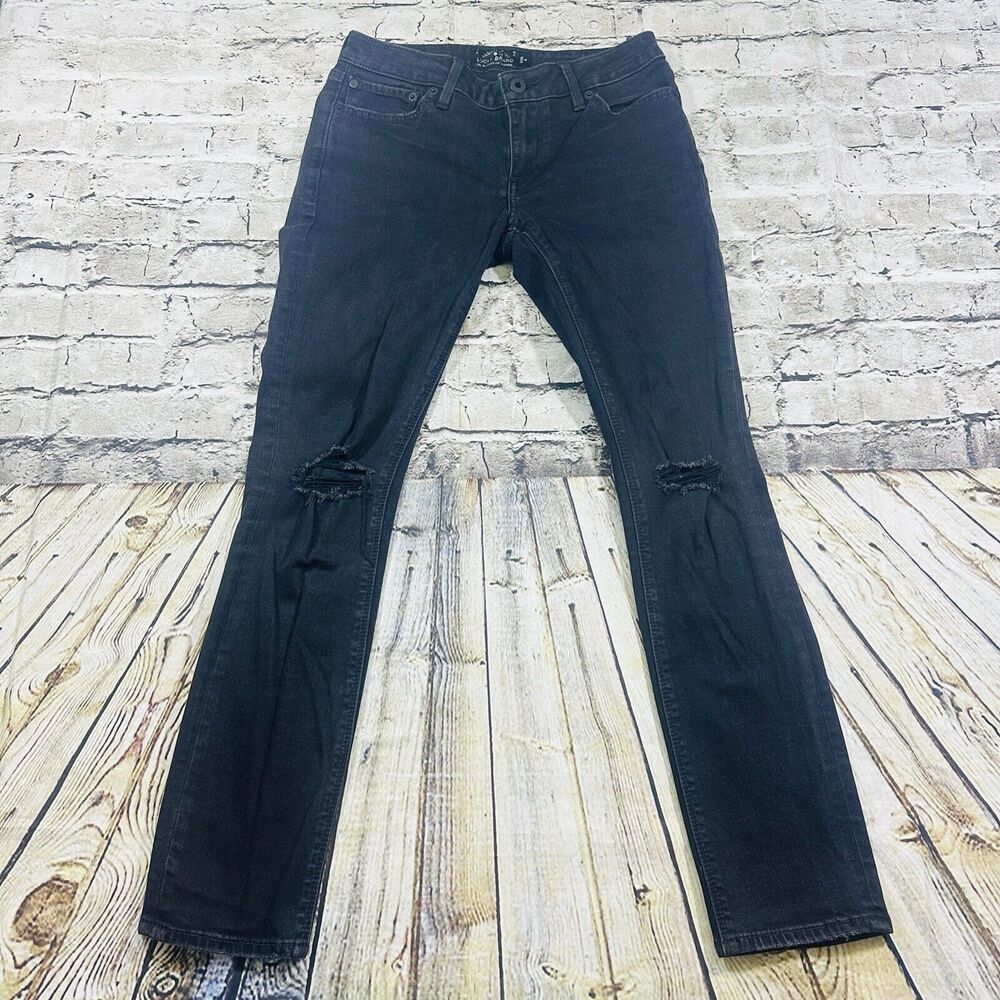 Lucky Brand Jeans Women’s Sz.2/26 A Black‎ Distressed Lolita Skinny Denim Pants